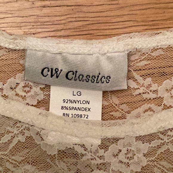 CWClassics all over lace crop top with long sleeves - Picture 7 of 10